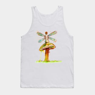 Mushroom Fairy Sitting Tank Top